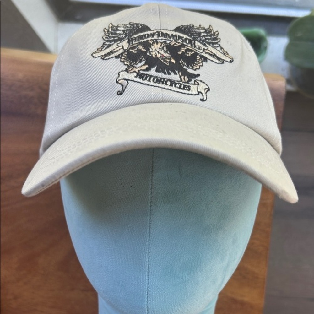 Harley-Davidson Beige Embroidered Eagle Baseball Cap